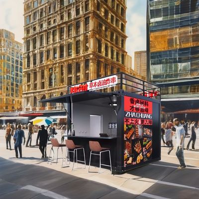 qualité  Modern Design Style 10ft Container Sentry Box Fast Food Truck Mobile Coffee Truck Bar Convenience Store usine