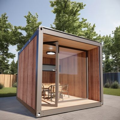 Container d'expédition mobile modulaire mini-préfabriqué de 10 pieds Petite maison de bureau de taille avec 50/75/100 mm ondes panneaux sandwich murs