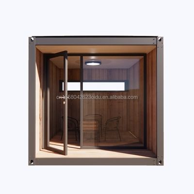 Container d'expédition mobile modulaire mini-préfabriqué de 10 pieds Petite maison de bureau de taille avec 50/75/100 mm ondes panneaux sandwich murs