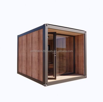 Container d'expédition mobile modulaire mini-préfabriqué de 10 pieds Petite maison de bureau de taille avec 50/75/100 mm ondes panneaux sandwich murs