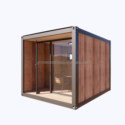 Container d'expédition mobile modulaire mini-préfabriqué de 10 pieds Petite maison de bureau de taille avec 50/75/100 mm ondes panneaux sandwich murs