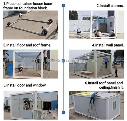 Container de maison portable pliable pour petites maisons préfabriquées
