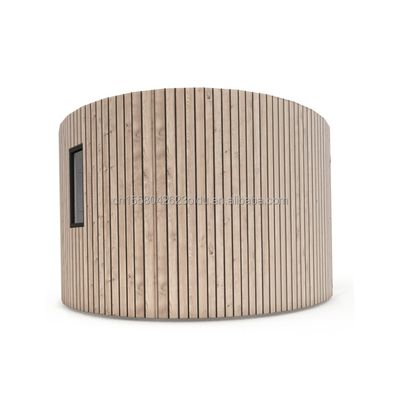 Couleur personnalisée Tubes carrées en acier galvanisé Structure principale Maison ronde en bois préfabriquée Jardin Hôtel Maison en bois