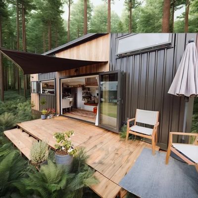 Tubes carrées en acier galvanisé Modifié Container d'expédition préfabriqué Maison pour la forêt Cabine de vacances Bureau ou villa