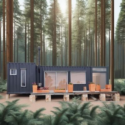Tubes carrées en acier galvanisé Modifié Container d'expédition préfabriqué Maison pour la forêt Cabine de vacances Bureau ou villa