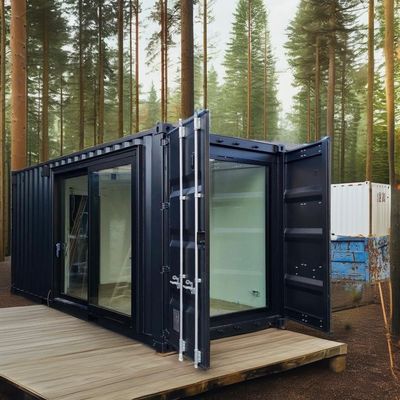 Tubes carrées en acier galvanisé Modifié Container d'expédition préfabriqué Maison pour la forêt Cabine de vacances Bureau ou villa