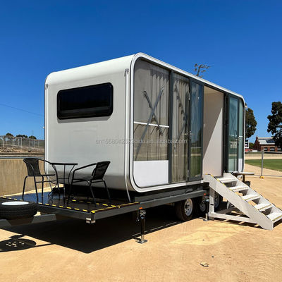 Tubes carrées en acier galvanisé maison capsule spatiale personnalisable pour un grand espace et maison Apple préfabriquée mobile