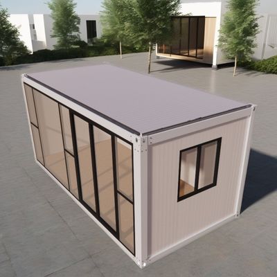 Chambres en acier galvanisé pliable 20 pieds préfabriqué modulaire en acier logement Container écologique pour le salon en plein air magasin