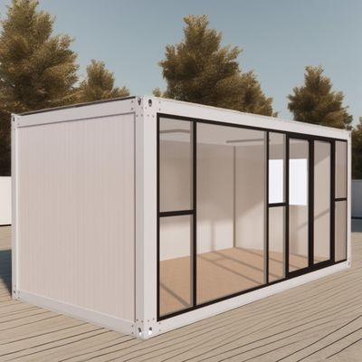 Chambres en acier galvanisé pliable 20 pieds préfabriqué modulaire en acier logement Container écologique pour le salon en plein air magasin