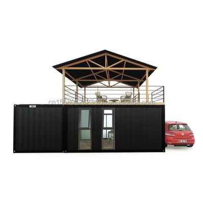 Container de serre de log design avec une petite maison préfabriquée modulaire intelligente et un matériau de fenêtre en alliage d'aluminium
