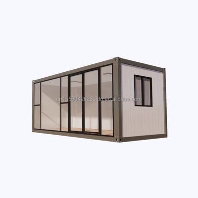 Chambres en acier galvanisé pliable 20 pieds préfabriqué modulaire en acier logement Container écologique pour le salon en plein air magasin