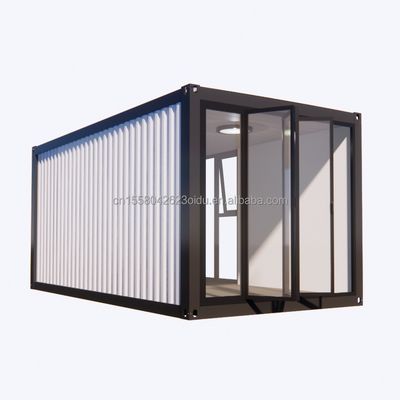 Chambres en acier galvanisé pliable 20 pieds préfabriqué modulaire en acier logement Container écologique pour le salon en plein air magasin