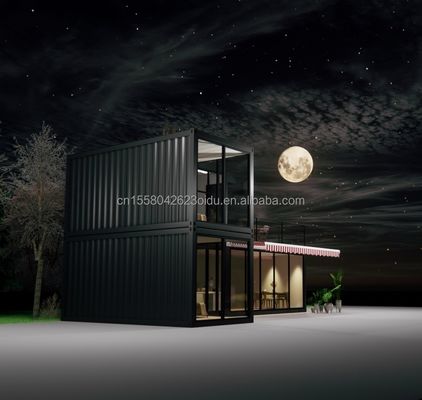Tubes carrées en acier galvanisé Structure principale Container-maisons de luxe préfabriquées à deux chambres