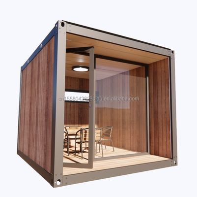 Maison de jardin en bois en plastique de 10 pieds Container de salle d'activités en bois mobile Mini-bureau Bureau en bois de couleur personnalisée