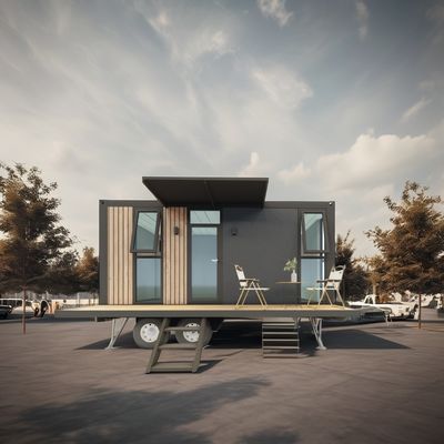 Hôtel 20ft ou 40ft Mobile Outdoor Container Bar Café au deuxième étage avec design extérieur et roues