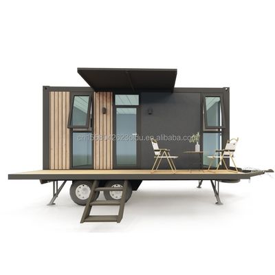 Maison de conteneurs entièrement équipée sur roues de 20 ou 40 pieds avec un design moderne et un panneau sandwich
