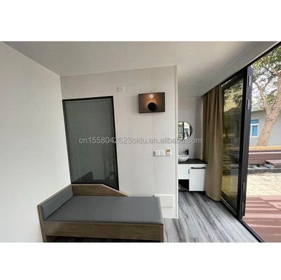 Couleur personnalisée Conteneur moderne Mini Vacances Capsule Chambre d'une chambre Hôtel de structure en acier Conçu avec un style moderne