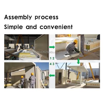 Maison de conteneurs entièrement équipée sur roues de 20 ou 40 pieds avec un design moderne et un panneau sandwich
