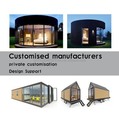 Maison de conteneurs entièrement équipée sur roues de 20 ou 40 pieds avec un design moderne et un panneau sandwich
