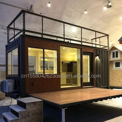Design moderne personnalisé en acier de couleur Fabriqué Installation rapide maisons modulaires préfabriquées sur roues pour caravane de camping mobile