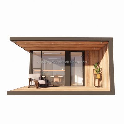 Maison de conteneurs préfabriquée de design moderne avec fenêtre en alliage d'aluminium et couleur personnalisée en panneau sandwich