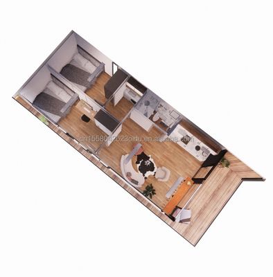 Maison de conteneurs préfabriquée de design moderne avec fenêtre en alliage d'aluminium et couleur personnalisée en panneau sandwich