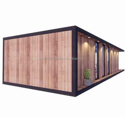 Maison de conteneurs préfabriquée de design moderne avec fenêtre en alliage d'aluminium et couleur personnalisée en panneau sandwich