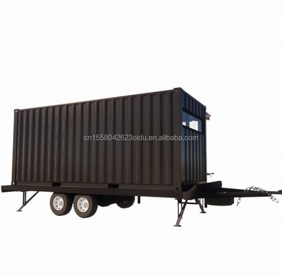 Maison de conteneur mini mobile moderne avec cadre en acier en acier galvanisé et roues en panneau sandwich