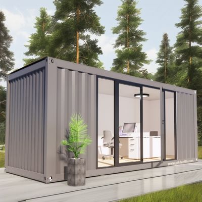 50/75/100mm Panneau sandwich ondulé Mur Moderne 20ft 40ft Maison de conteneurs en acier Paquet plat Maison préfabriquée pour bureau