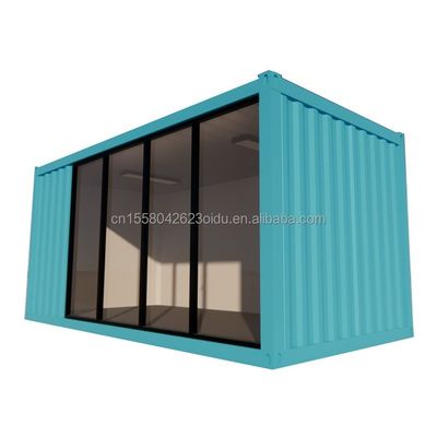50/75/100mm Panneau sandwich ondulé Mur Moderne 20ft 40ft Maison de conteneurs en acier Paquet plat Maison préfabriquée pour bureau