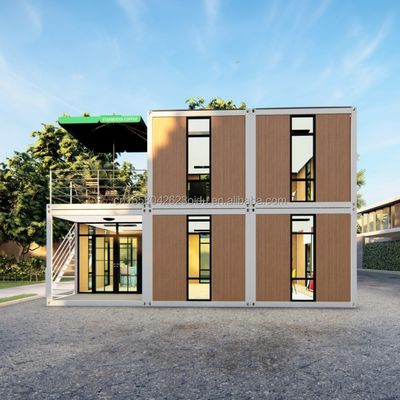 20ft/40ft Easy Move Container à emballage plat préfabriqué 50/75/100mm Panneau sandwich ondulé Stockage portable pour magasin