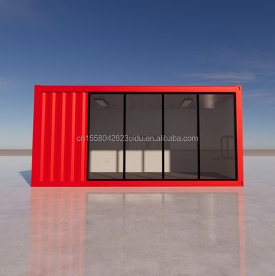 50/75/100mm Panneau sandwich ondulé Mur Moderne 20ft 40ft Maison de conteneurs en acier Paquet plat Maison préfabriquée pour bureau