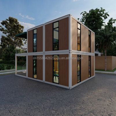 20ft/40ft Easy Move Container à emballage plat préfabriqué 50/75/100mm Panneau sandwich ondulé Stockage portable pour magasin