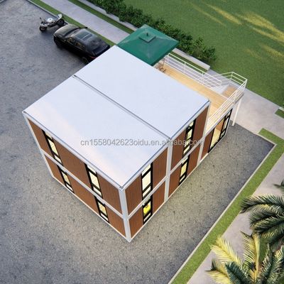 20ft/40ft Easy Move Container à emballage plat préfabriqué 50/75/100mm Panneau sandwich ondulé Stockage portable pour magasin