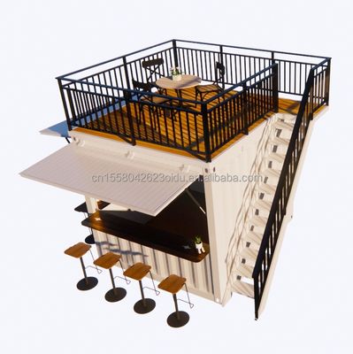 Boutique mobile personnalisée Container d'expédition mobile de 10 et 20 pieds Cafés Structure principale Tubes carrées en acier galvanisé