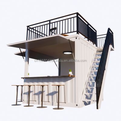 Boutique mobile personnalisée Container d'expédition mobile de 10 et 20 pieds Cafés Structure principale Tubes carrées en acier galvanisé