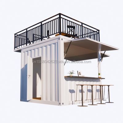 Boutique mobile personnalisée Container d'expédition mobile de 10 et 20 pieds Cafés Structure principale Tubes carrées en acier galvanisé