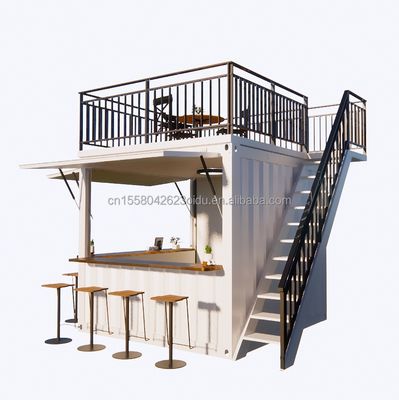 Boutique mobile personnalisée Container d'expédition mobile de 10 et 20 pieds Cafés Structure principale Tubes carrées en acier galvanisé