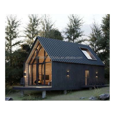 Design moderne Petite maison sur roues Matériau en acier Camping extérieur Kit de construction de jardin avec panneau sandwich ondulé 50/75/100 mm
