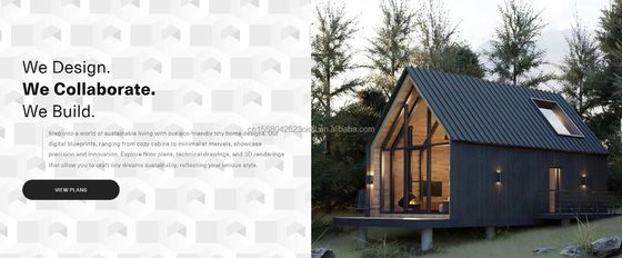 Design moderne Petite maison sur roues Matériau en acier Camping extérieur Kit de construction de jardin avec panneau sandwich ondulé 50/75/100 mm