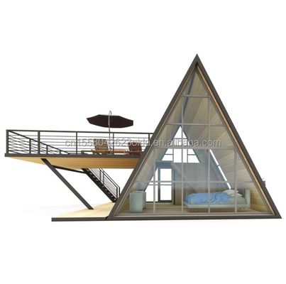 Chambre en bois de luxe petite maison triangulaire modulaire maison préfabriquée pour vos besoins