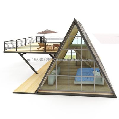 Chambre en bois de luxe petite maison triangulaire modulaire maison préfabriquée pour vos besoins