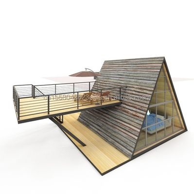 Chambre en bois de luxe petite maison triangulaire modulaire maison préfabriquée pour vos besoins