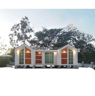 Construire rapidement un conteneur de matériaux maisons pour les vacances et les fermes trois chambres à coucher mur 50/75/100mm Wave Sandwich Panel