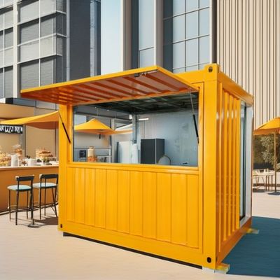 10 pieds de maison mini-contenant pop-up pour café bar fast-food restaurant magasin de commodité kiosque ou matériel fenêtre de stand
