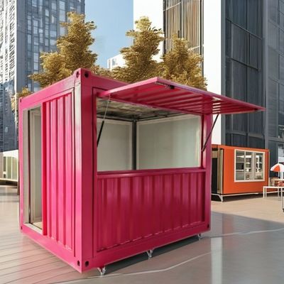 10 pieds de maison mini-contenant pop-up pour café bar fast-food restaurant magasin de commodité kiosque ou matériel fenêtre de stand