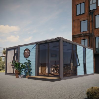 Container écologique de 20 ou 40 pieds en acier et panneau sandwich pour magasin de vêtements restaurant hôtel
