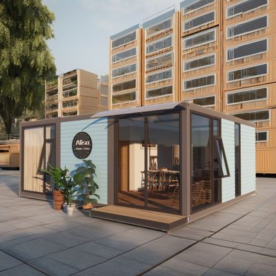 Container écologique de 20 ou 40 pieds en acier et panneau sandwich pour magasin de vêtements restaurant hôtel