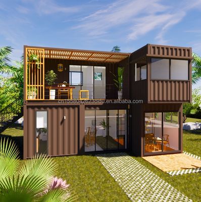 Couleur personnalisée 20 pieds Pack plat cadre en acier vivant maison modulaire panneau sandwich préfabriqué Expédition 3 chambres Container maison