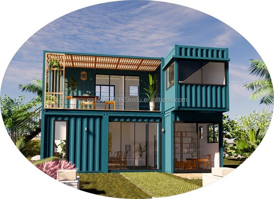 Couleur personnalisée 20 pieds Pack plat cadre en acier vivant maison modulaire panneau sandwich préfabriqué Expédition 3 chambres Container maison